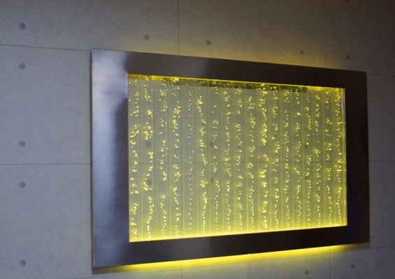Led Parete d'acqua Design Colonne d'acqua Immagine Cascata Parete Acquario
