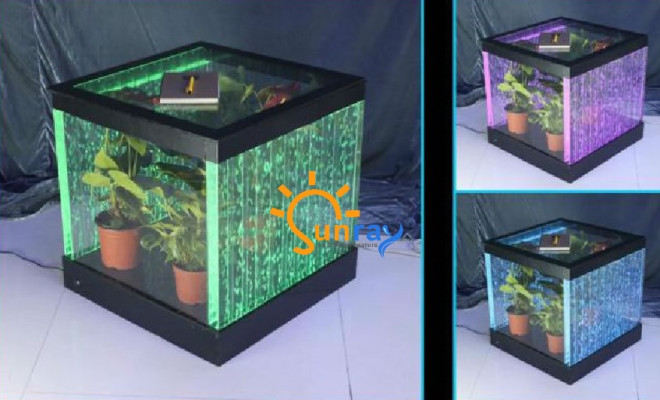 Disegno Tavolo Tavolino Acqua Colonne Colonna Divano Tavoli LED Illuminato