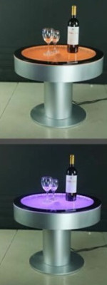 Tavolo design Tavolino Colonna d'acqua Colonna Acqua Divano LED Illuminato