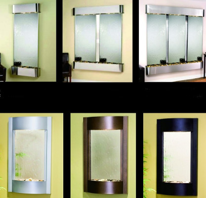 Parete dell'acqua a LED, scaffale a barra, colonna, colonne d'acqua, bancone, design di scaffali