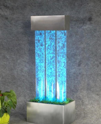 Colonna d'acqua parete d'acqua fontana LED illuminazione fontana colonna d'acqua colonne