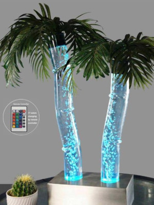 Colonna d'acqua a LED Palma artificiale pianta pianta colonne d'acqua colonne