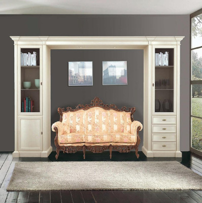 Armadio Vetrina Legno Mobili Soggiorno Mobile TV Pareti Attrezzate Design Moderno Parete Attrezzata