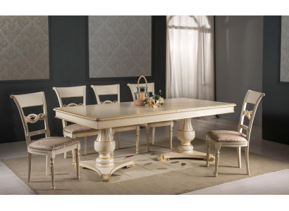 Set completo tavolo da pranzo 6 sedie Set da pranzo Gruppo di mangiare Tavolo in legno Tavoli 7 pezzi