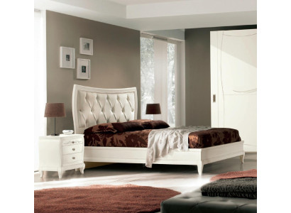 Letto Camera da letto Set Letto 2x Comodino Legno Mobili Classici Italiani 3pz