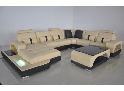Divano ad angolo a forma di U Tessuto Nero Divano a forma di U Moderno Lusso Living Vellutato