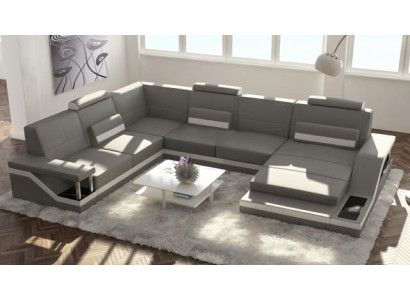 Divano a forma di U di design, divano ad angolo imbottito, set di divani ad angolo, divano, divano d'angolo, soggiorno