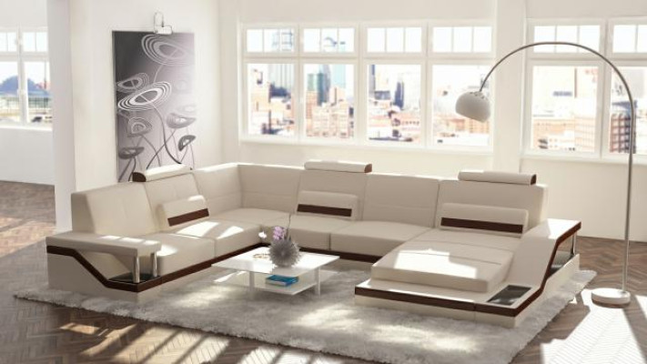 Divano a forma di U di design, divano ad angolo imbottito, set di divani ad angolo, divano, divano d'angolo, soggiorno