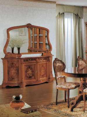 Comò Mobili italiani in legno massiccio specchio 2 pezzi comò credenza armadio legno