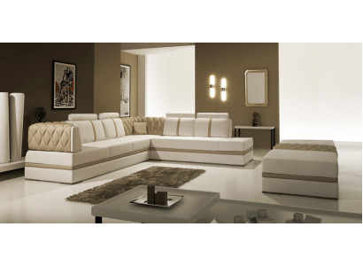 Sofà in pelle Divano Paesaggio abitativo Angolo Divano angolare Design Moderno Nuovo A1128  Divano in pelle Paesaggio abitativo Angolo Divano angolare Design Moderno Nuovo A1128