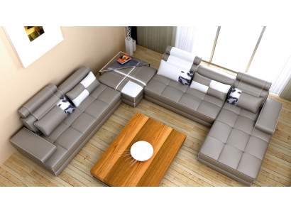 Divano ad angolo Divano Divano Paesaggio abitativo Divano in pelle xxl Divani di design Wolfhagen