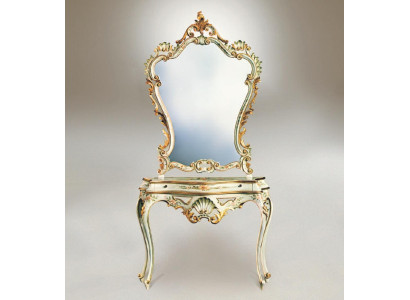 Tavolo consolle specchio set credenza legno Mobili italiani stile Elisa 2 pezzi Nuovo