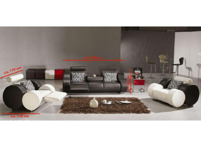 DIVANO IN PELLE DIVANO IN PELLE 3+2+1 CON USB SET DI DIVANI DIVANI DESIGNER NUOVI SOFA