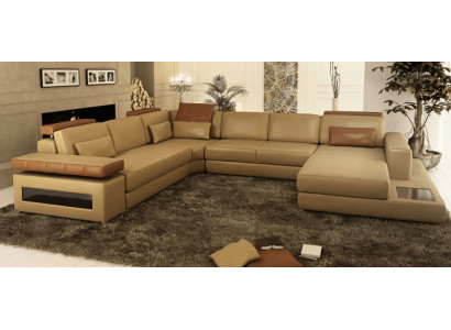 Divano a forma di U Mobili di lusso Divano Composizione di lusso Divani Divano di design in pelle Salotto