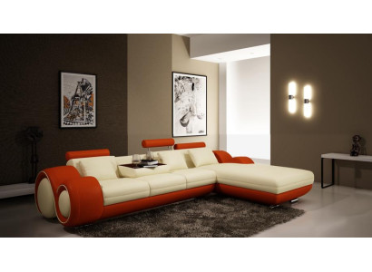 Design brevettato Divano ad angolo Sofa Couch Imbottito Pelle Angolo BERLINo Salotto