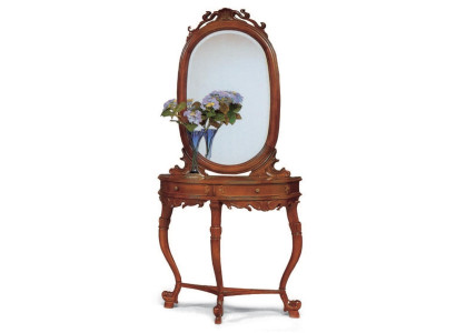 Italiano Mobili 2 pezzi Set Stile Mobili Elisa Console Specchio Legno Nuovo