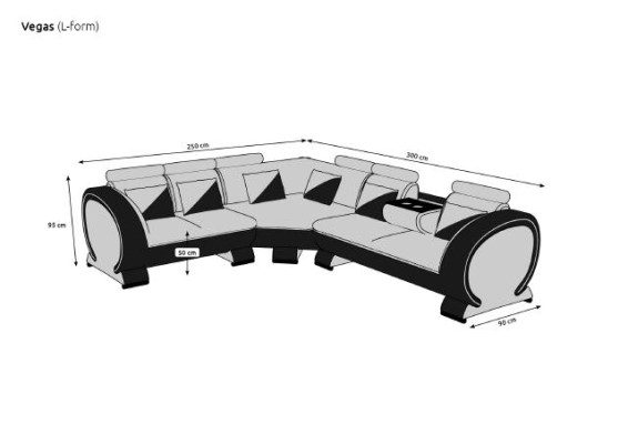 Divano angolare design + USB Composizione divano imbottita Lounge Divani Divani Zona giorno