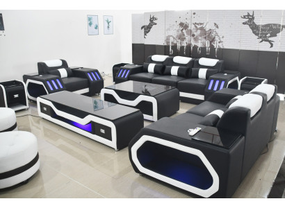 Set divano 3+2+1 tavolino da caffè moderno set design moderno 4 pezzi