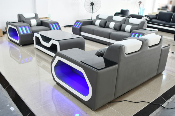 Set divano 3+2+1 tavolino da caffè moderno set design moderno 4 pezzi