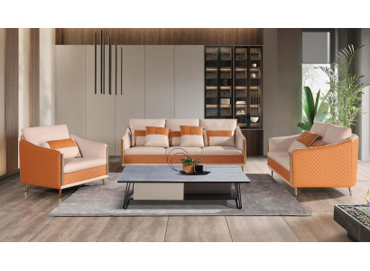 Designer set divani divano divano imbottiti Set divani Divani Esclusivo divano in pelle