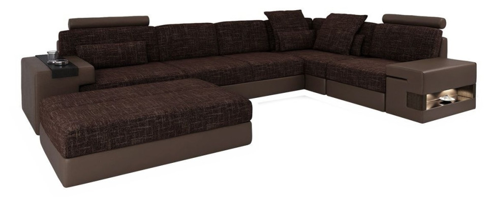 Set di imbottitura soggiorno a L moderno divano design divano angolare con pouf mobili