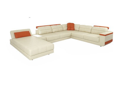 Designer in pelle Tessuto seduta Moderno divano ad angolo a forma di U Design del soggiorno Divano Imbottito