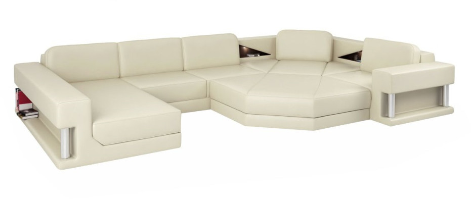 Divano ad angolo a forma di U Divano Composizione per abitazione Divano Moderno Design Divano Tessuto Pelle