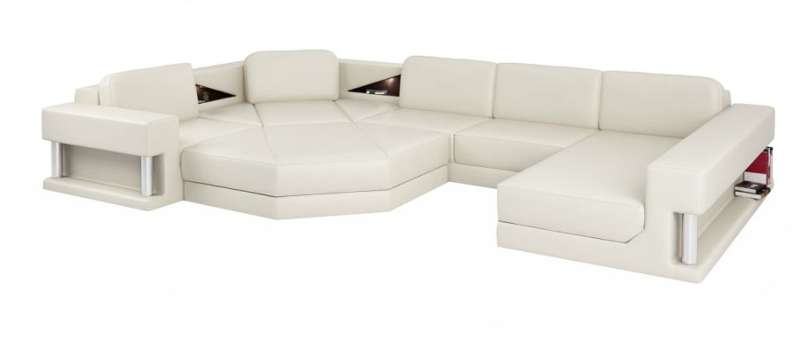 Divano ad angolo a forma di U Divano Composizione per abitazione Divano Moderno Design Divano Tessuto Pelle