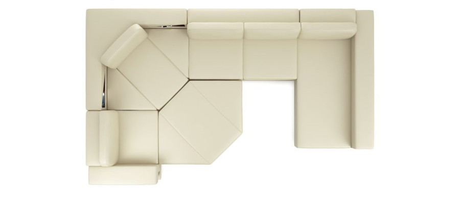 Divano ad angolo a forma di U Divano Composizione per abitazione Divano Moderno Design Divano Tessuto Pelle