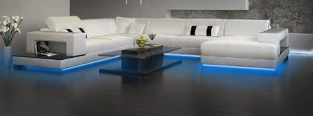 Soggiorno Divano Imbottito Angolo Set Divano in Pelle di Design Nuovo