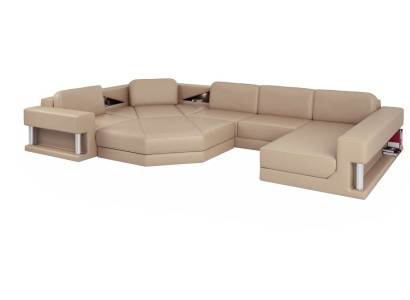 Divano ad angolo Divano Divano Set di divani in pelle Divani angolari Salotto a forma di U xxl