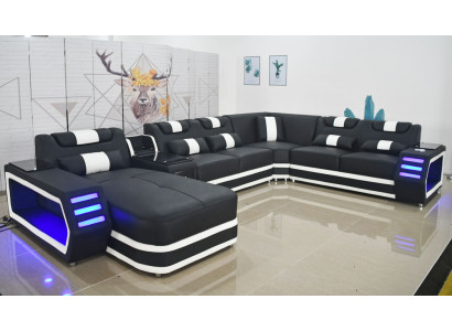 Soggiorno Divano Tessuto Pelle Divani Imbottiti Divano Angolare Design Divano Angolare a U