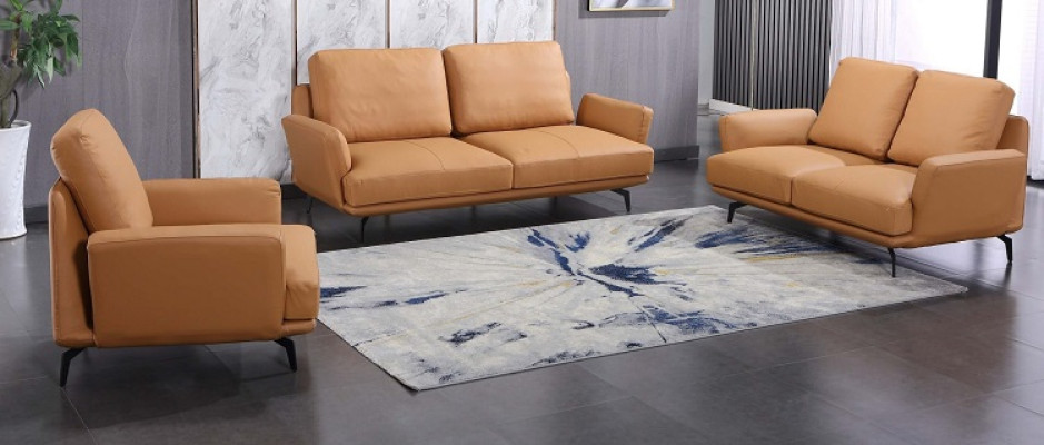 Divano in pelle per soggiorno Set di divani 3+2+1 posti Divano moderno