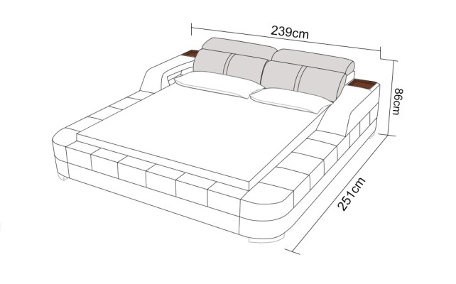 Letto ad acqua Hotel Letto matrimoniale Letto completo in pelle Letto imbottito ad acqua LB8823