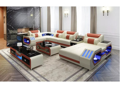 Design angolo divano divano divano divanetti tavolo 2 pezzi. Paesaggio abitativo