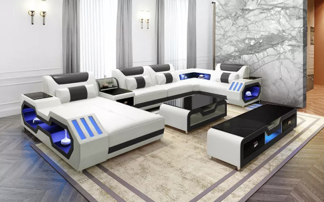 Design angolo divano divano divano divanetti tavolo 2 pezzi. Paesaggio abitativo