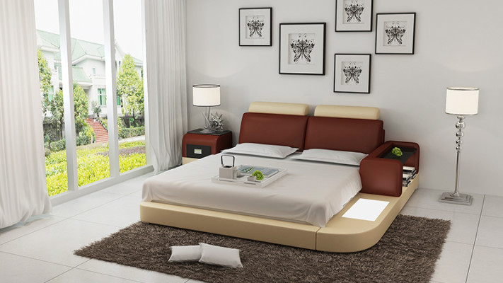 Letto ad acqua Hotel Letto matrimoniale Letti Completo Letto in pelle Letto imbottito Acqua LB8804