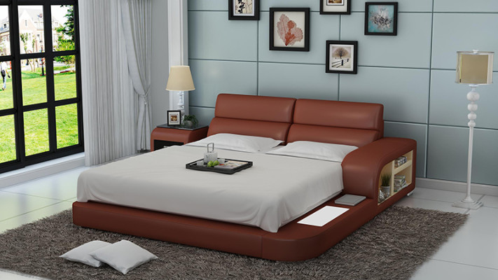 Letto ad acqua Hotel Letto matrimoniale Letti Completi Letto in pelle Letto imbottito ad acqua LB8805