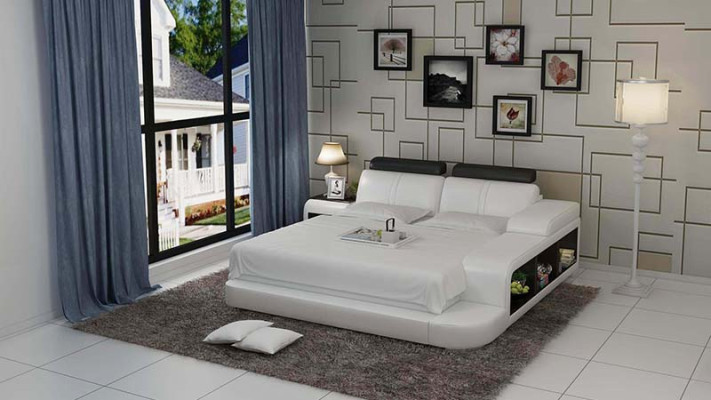 Letto ad acqua Hotel Letto matrimoniale Letti Completi Letto in pelle Letto imbottito ad acqua LB8810