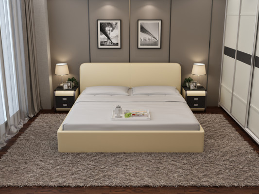 Letto ad acqua, hotel, letto matrimoniale, letti completi, letto in pelle, letto ad acqua imbottito LB8836.