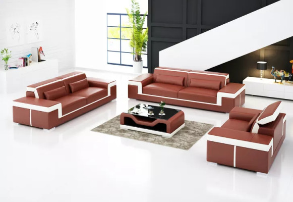 Set di divani 3 posti Design Sofa Polster Couchen Couch Luxus Neu