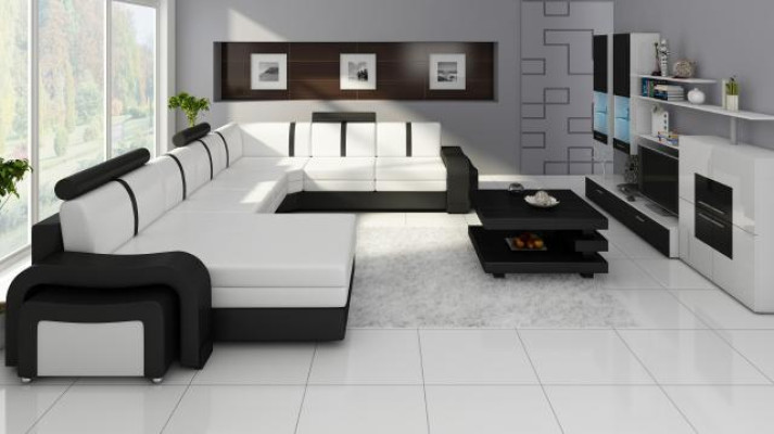 Designer divano sospeso in pelle divano ad angolo divano in pelle NUOVO.