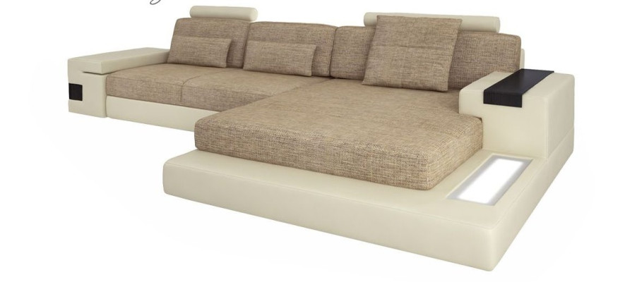 Divano a forma di L Design in tessuto moderno Imbottitura Nuovo divano ad angolo per soggiorno