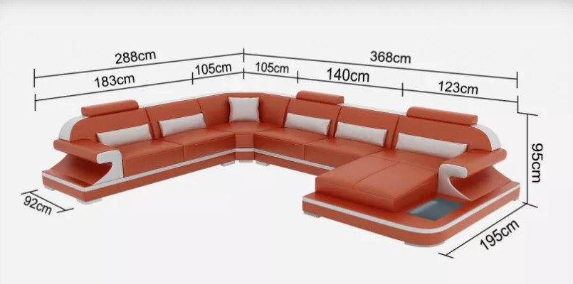 Divano ad angolo divano combinato divano ad angolo divano a L in pelle divano divano imbottito.