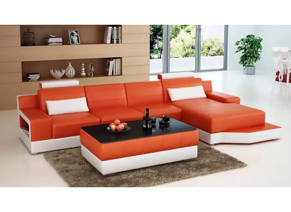 Divano angolare a L Moderno divano in pelle Divano angolare imbottito Design del divano