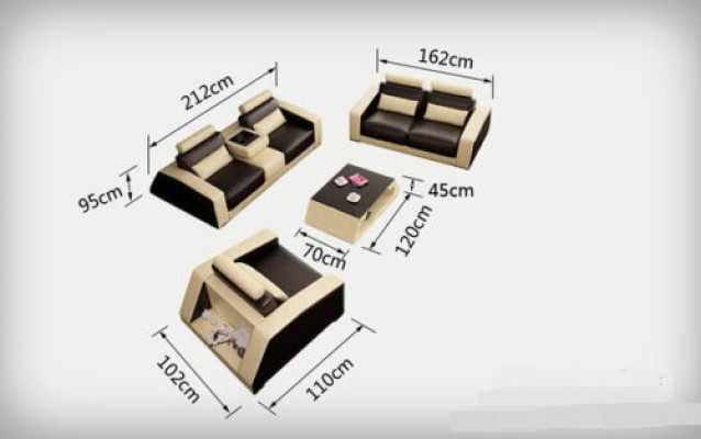 Set di divani moderni 3+2+1 posti a sedere Design Divano imbottito Divano Divani