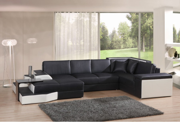 Comfort in grande stile Divano angolare a U per il soggiorno perfetto