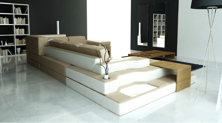 Comfort in grande stile Divano angolare a U per il soggiorno perfetto
