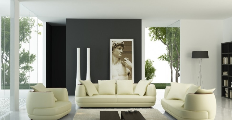 Sofà con porta USB Composizione del divano Rivestimento in pelle Divano 3+2+1 Divano classico Posti NEW