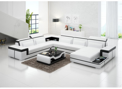 Divano in pelle Divano Divano d'angolo Divano d'angolo Set di divani Design Moderno Divano G8020 Nuovo